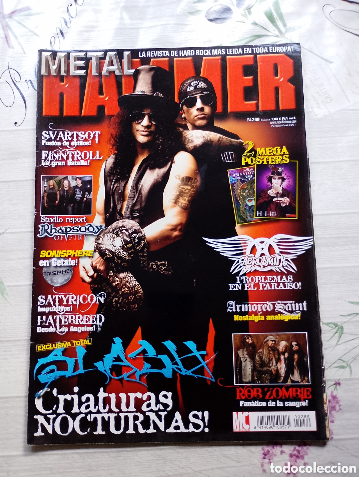 Revistas de m&uacute;sica: Metal Hammer. Revista de Hard Rock. N. 269. Slash