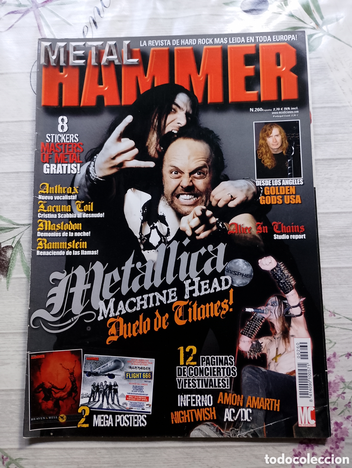 Revistas de m&uacute;sica: Metal Hammer. Revista de Hard Rock. N. 260. Metallica vs Machine Head