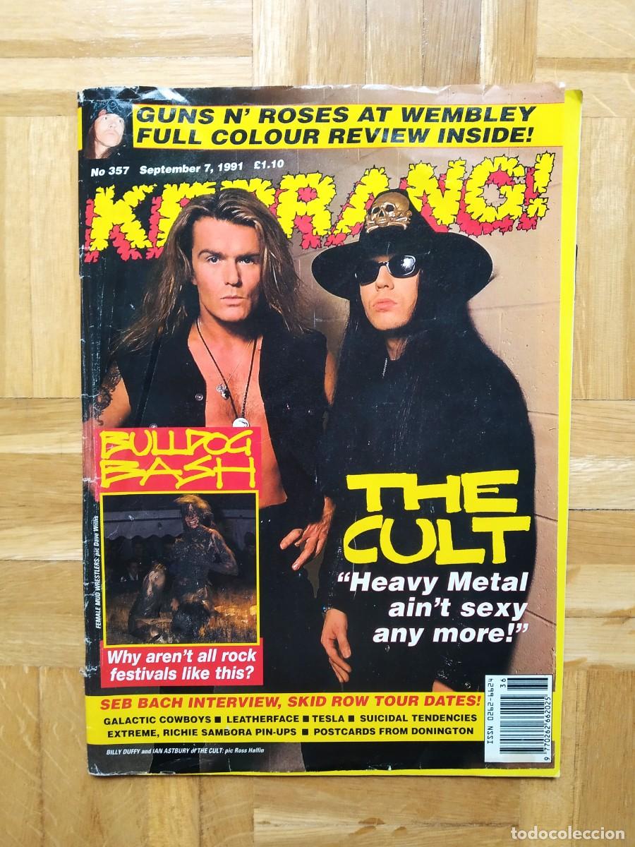 Riviste di musica: REVISTA KERRANG 357 GUNS N`ROSES THE CULT RICHIE SAMBORA BILLY DUFFY IAN ASTBURY HEAVY METAL VER