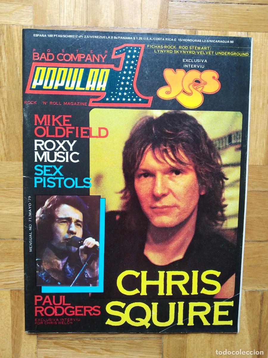 Revistas de m&uacute;sica: REVISTA POPULAR 1 71 SEX PISTOLS MIKE OLFIELD ROXI MUSIC PAUL ROGERS CHRIS SQUIRE COMPLETA POSTER