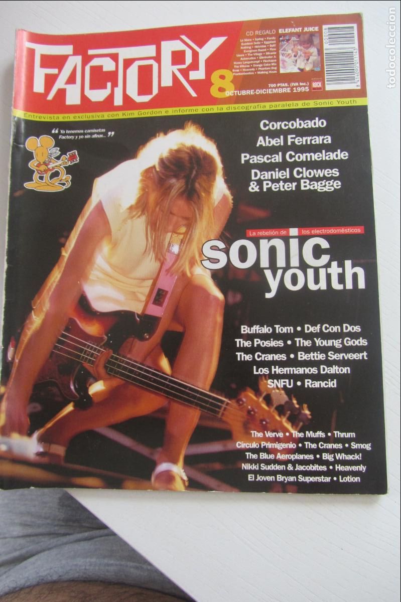 Revistas de m&uacute;sica: REVISTA FACTORY. N&uacute;mero 8. Sonic Youth Octubre-Diciembre 1995. ARX63