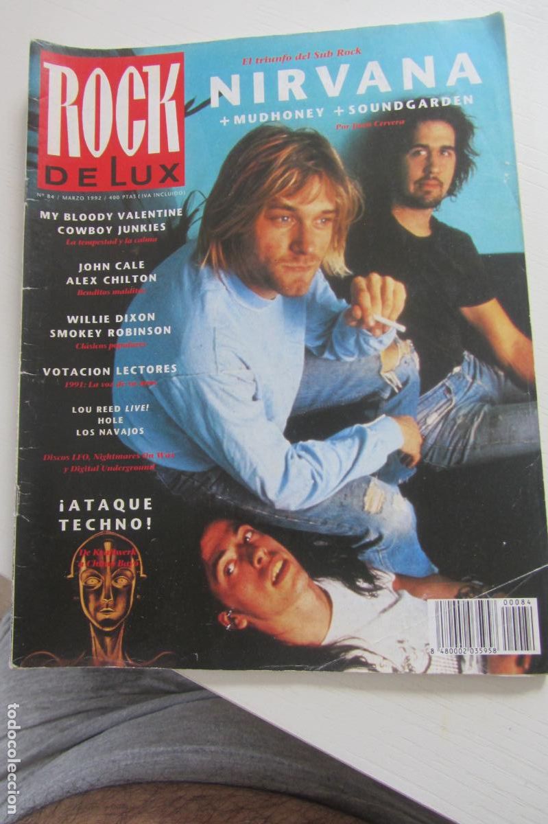 Revistas de m&uacute;sica: Rockdelux N&ordm; 84 Marzo 1992 Nirvana My Bloody Valentine, Mudhoney, Soundgarden ARX63