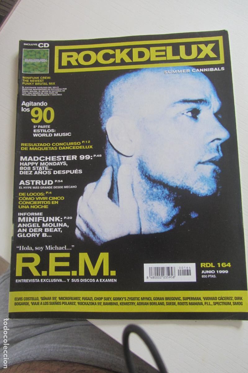 Revistas de m&uacute;sica: RDL ROCKDELUX 164 - REM / Madchester / Astrud junio 1999 ARX63