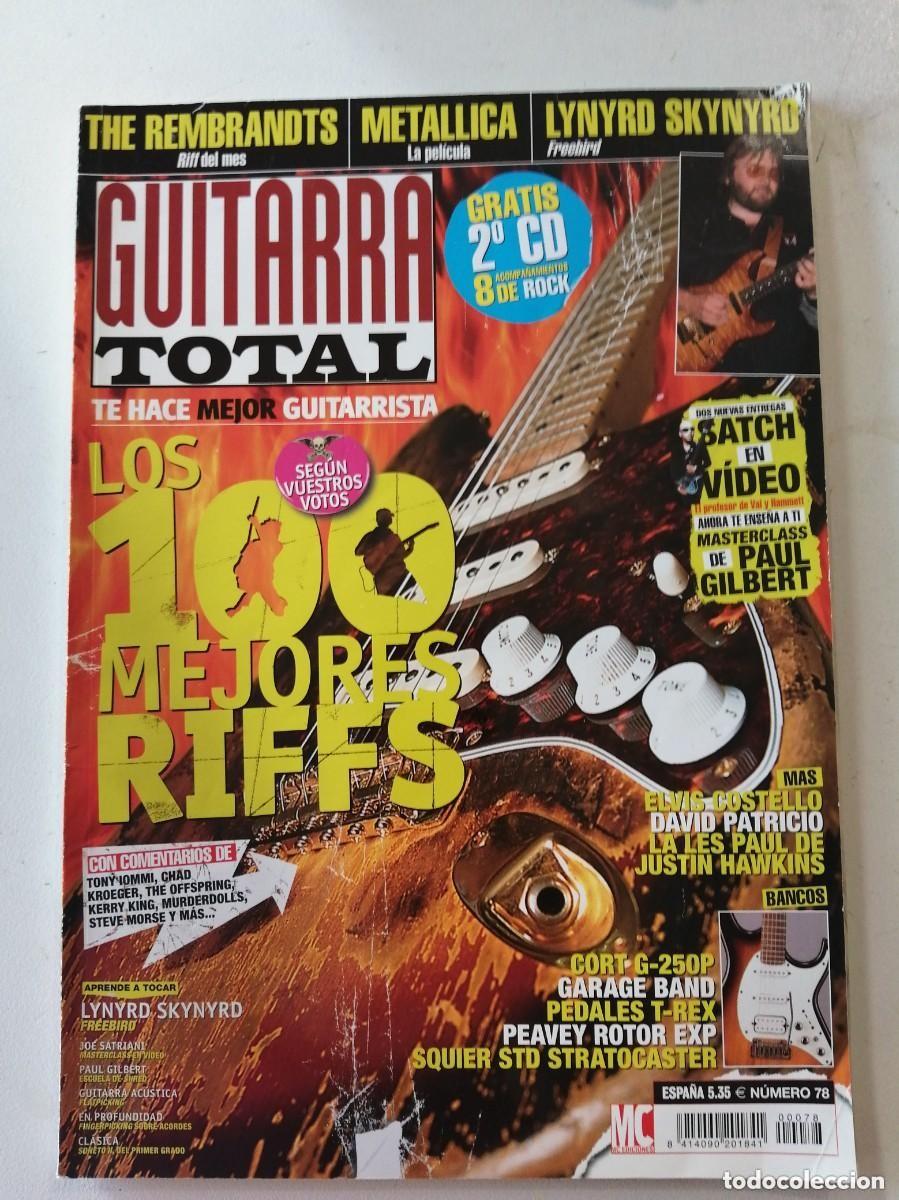 Revistas de m&uacute;sica: GUITARRA TOTAL, REVISTA MUSICAL N&ordm; 78. LOS 100 MEJORES RIFFS