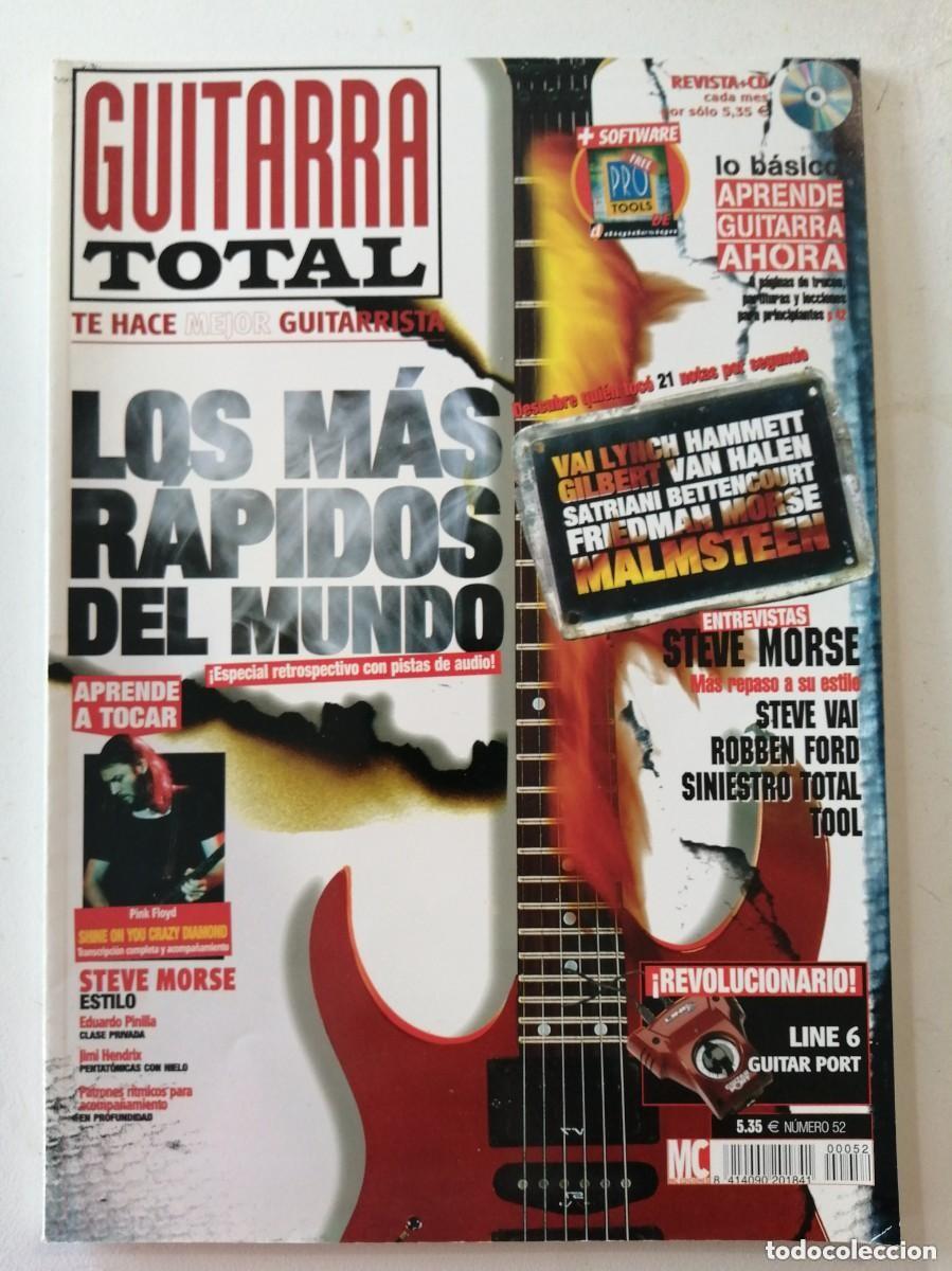 Revistas de m&uacute;sica: GUITARRA TOTAL, REVISTA MUSICAL N&ordm; 52. LOS M&Aacute;S R&Aacute;PIDOS DEL MUNDO