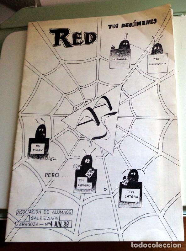Revistas de m&uacute;sica: RARO FANZINE ASOCIACION ALUMNOS SALESIANOS ZARAGOZA RED Junio 1989. CACHI H&Eacute;ROES DEL SILENCIO HDS