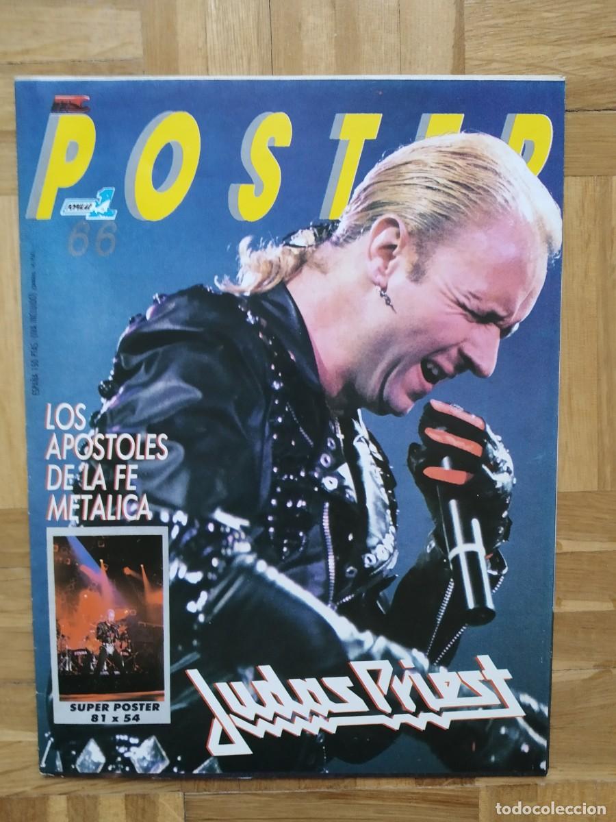 Revistas de m&uacute;sica: POSTER DE LA REVISTA POPULAR 1 N&ordm; 66 JUDAS PRIEST MEDIDAS 81 X 54 CM APROX VER FOTOS