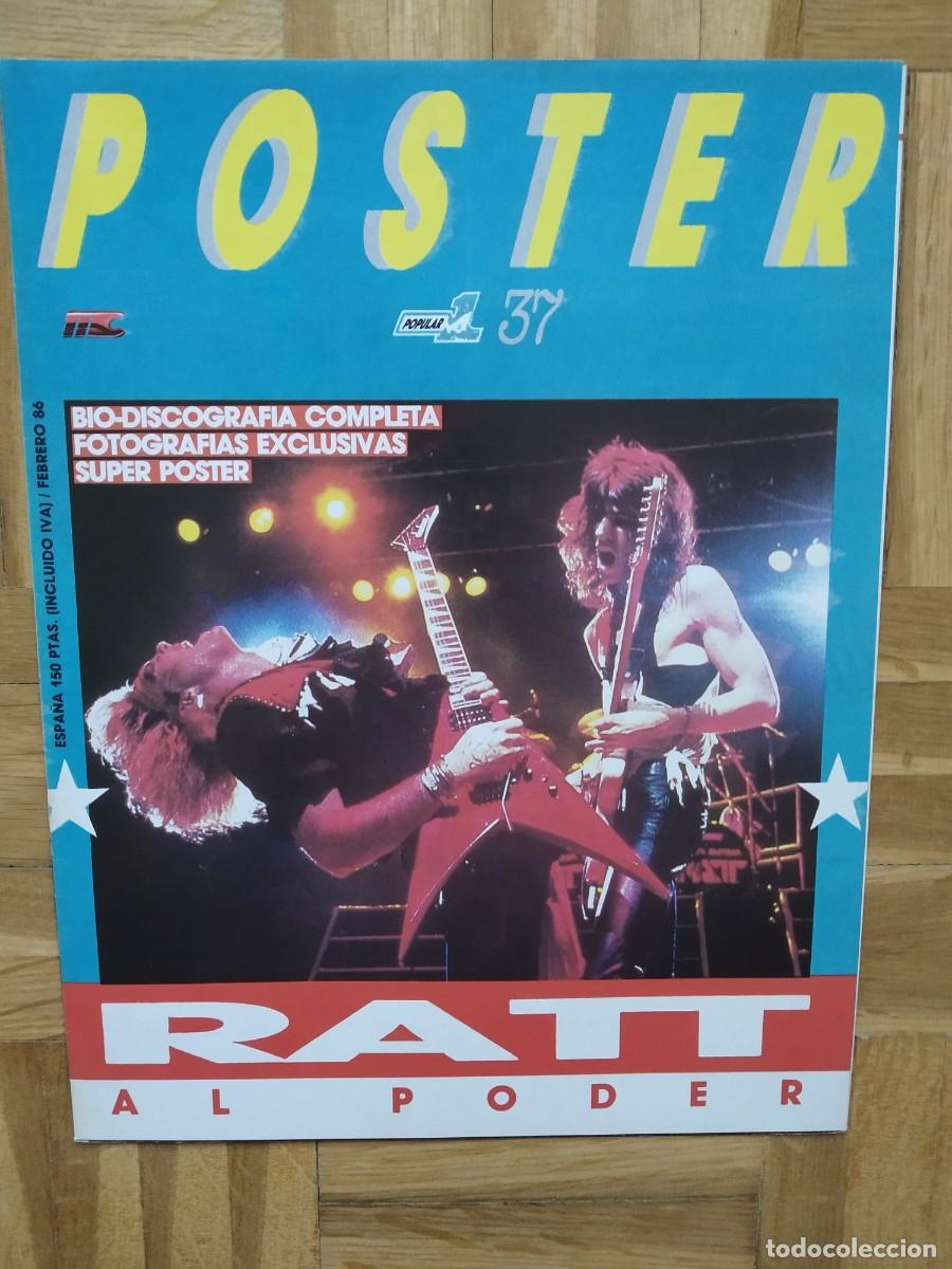 Revistas de m&uacute;sica: POSTER DE LA REVISTA POPULAR 1 N&ordm; 37 RATT AL PODER MEDIDAS 80 X 54 CM APROX VER FOTOS
