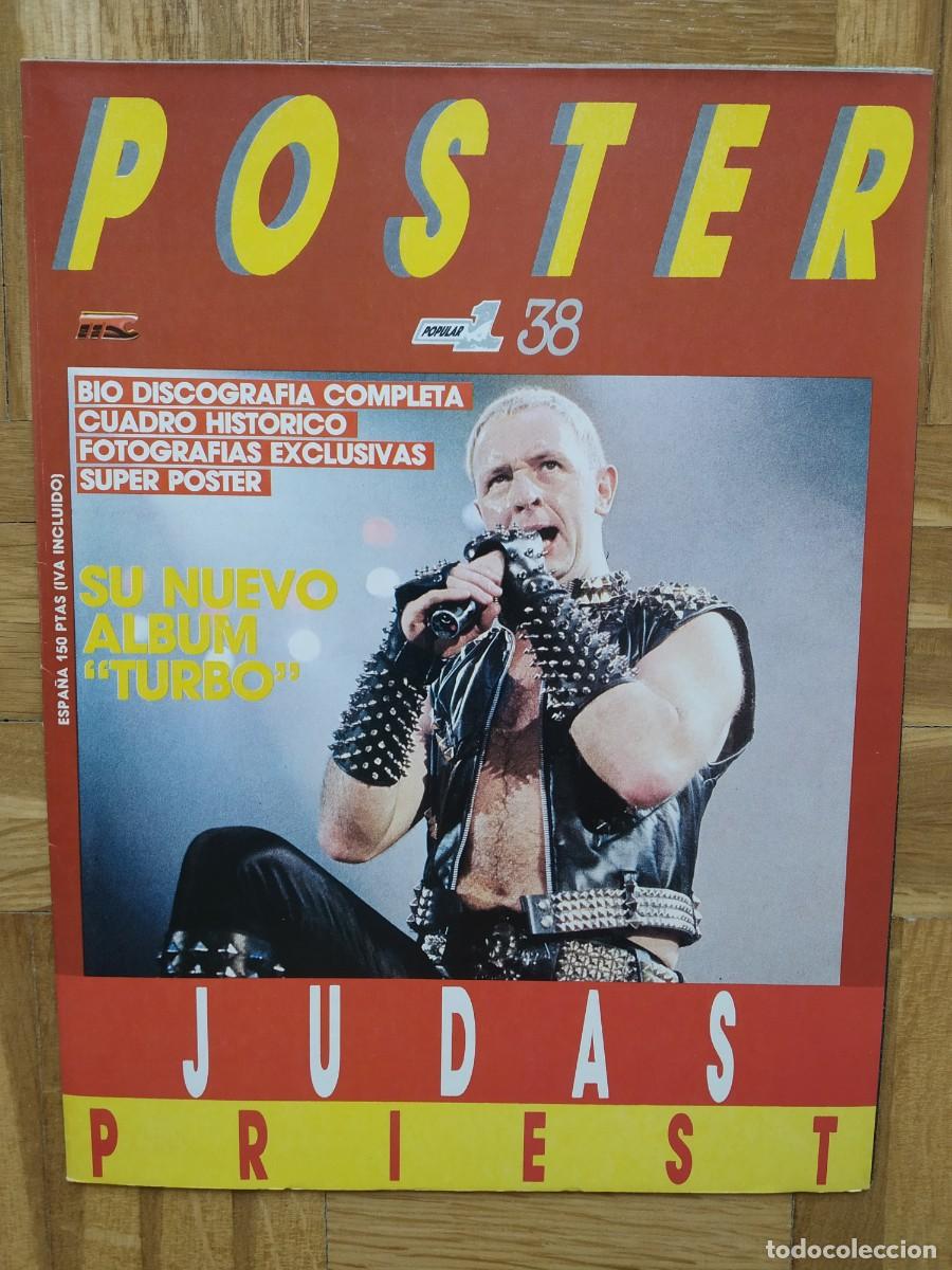 Revistas de m&uacute;sica: POSTER DE LA REVISTA POPULAR 1 N&ordm; 38 JUDAS PRIEST MEDIDAS APROX 82 X 54 CM VER FOTOS