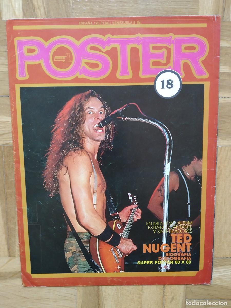 Revistas de m&uacute;sica: POSTER DE LA REVISTA POPULAR 1 N&ordm; 18 TED NUGENT MEDIDAS 60 X 80 CM VER FOTOS