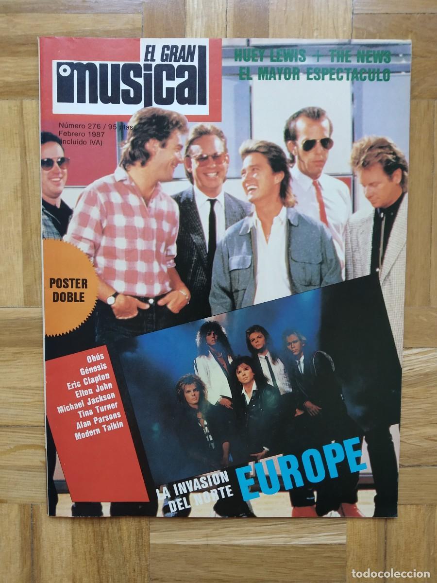 Revistas de m&uacute;sica: REVISTA EL GRAN MUSICAL 276 EUROPE MICHAEL JACKSON MADONNA OBUS BEATLES MODERN TALKING TURNER POSTER