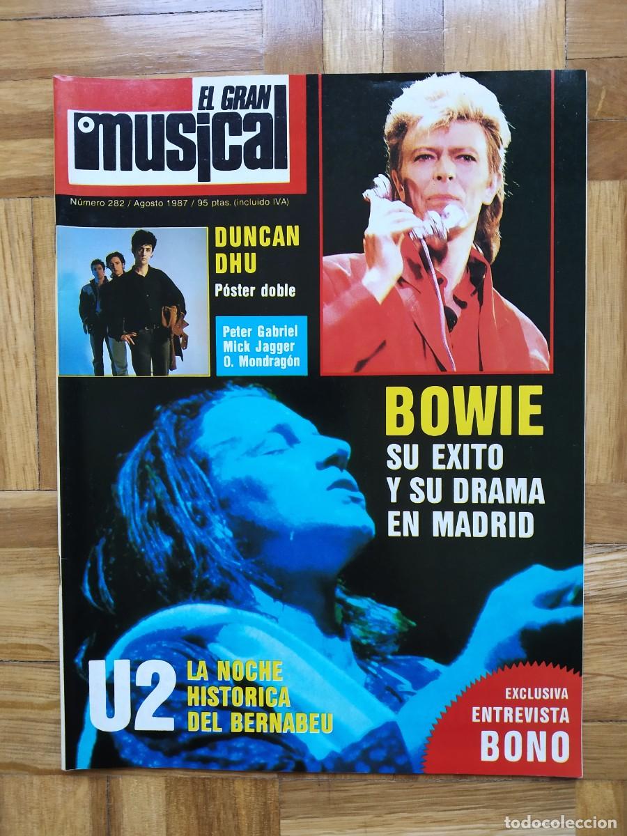 Revistas de m&uacute;sica: REVISTA EL GRAN MUSICAL 282 MADONNA DUNCAN DHU U2 DAVID BOWIE RADIO FUTURA BOY GEORGE + POSTER