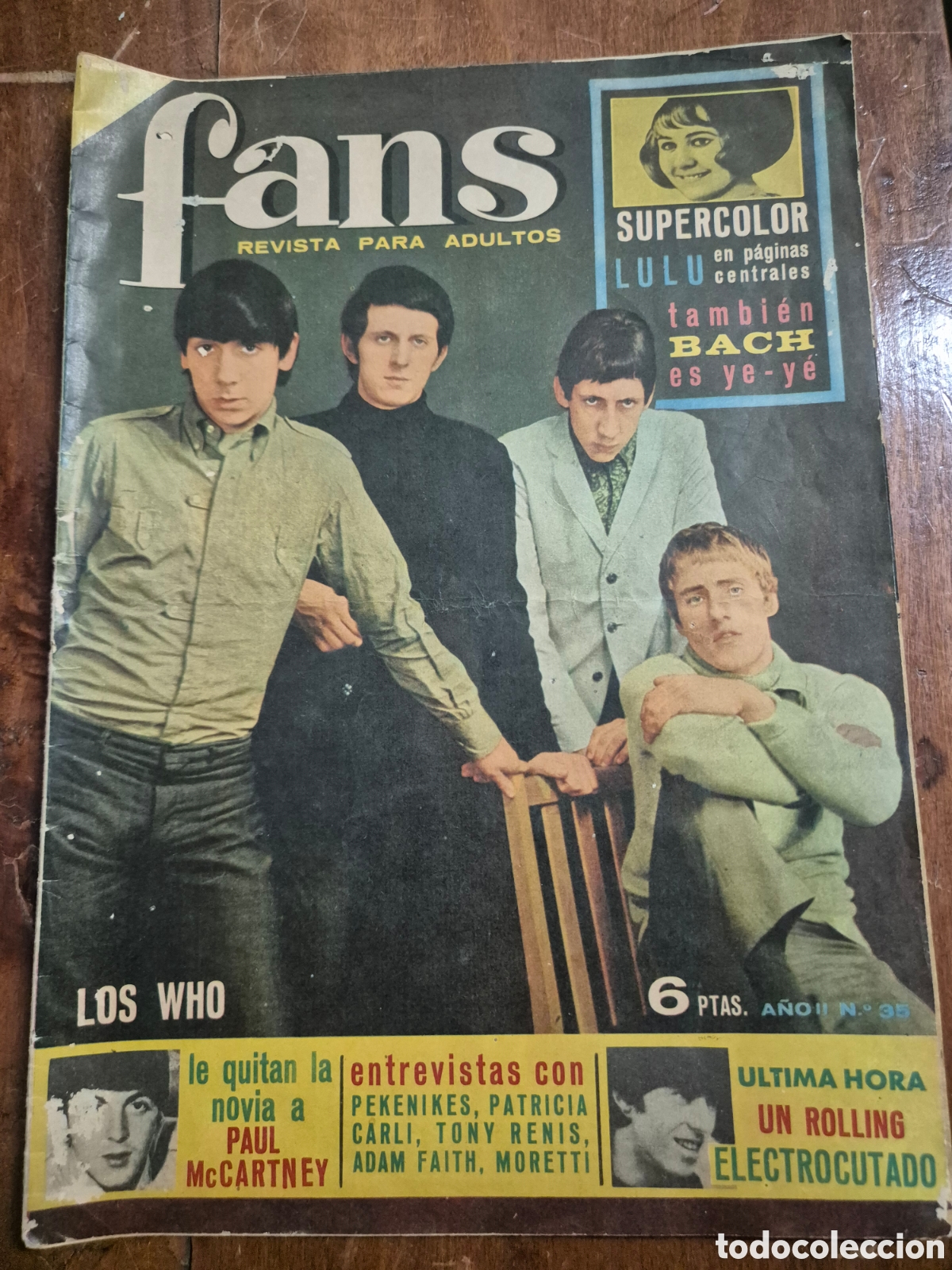Revistas de m&uacute;sica: REVISTA FANS N 35 ENERO 1966 LOS WHO PAUL MCCARTNEY LULU