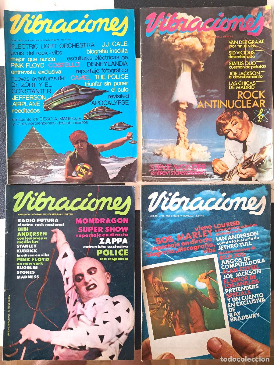 Revistas de m&uacute;sica: LOTE 4 revistas vibraciones 64 - 66 - 67 - 69 - A&Ntilde;OS 70