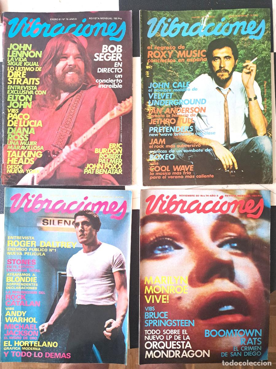 Revistas de m&uacute;sica: LOTE 4 revistas vibraciones 70 -71 -74 - 76 - A&Ntilde;OS 70