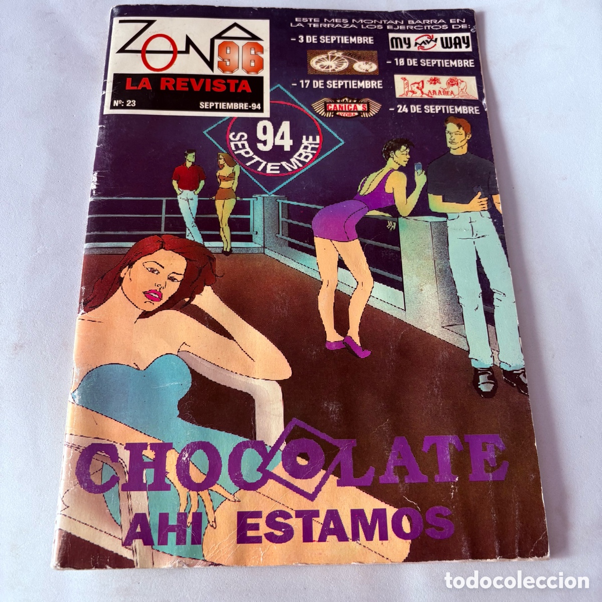 Revistas de m&uacute;sica: Revista zona 96 ruta del bakalao valencia discoteca chocolate n&ordm; 23 de 1994