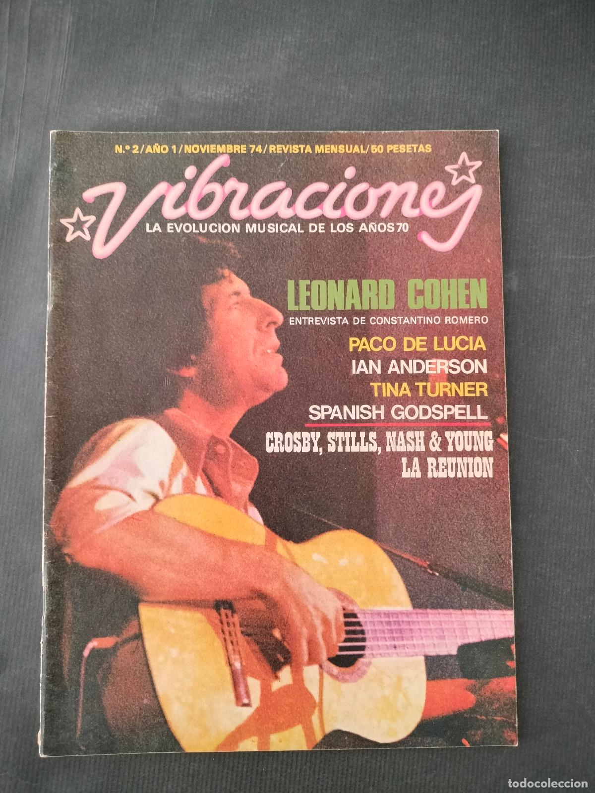 Revistas de m&uacute;sica: REVISTA VIBRACIONES N&ordm; 2 NOVIEMBRE 1974 CON POSTER