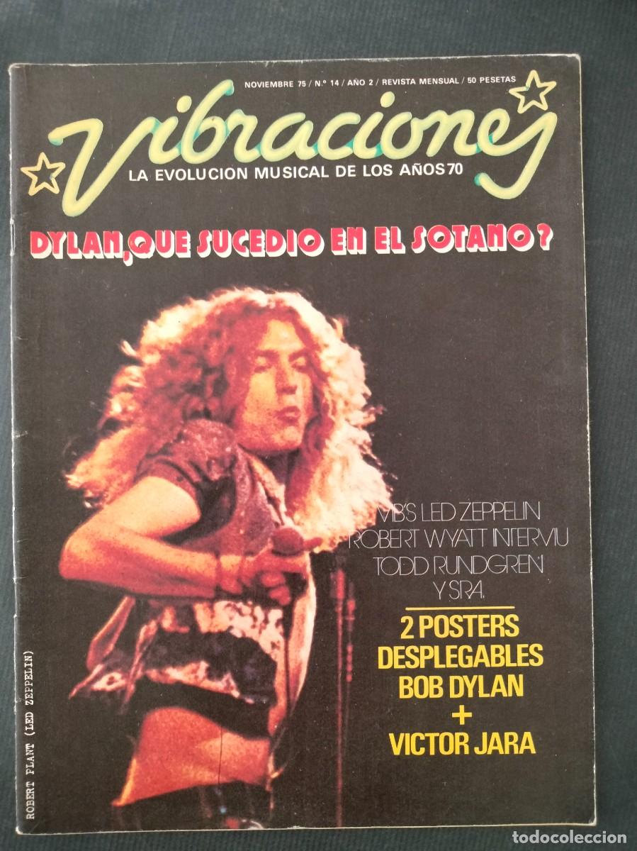 Revistas de m&uacute;sica: REVISTA VIBRACIONES N&ordm; 14 NOVIEMBRE 1975 ROBERT PLANT LED ZEPPELIN SIN POSTER