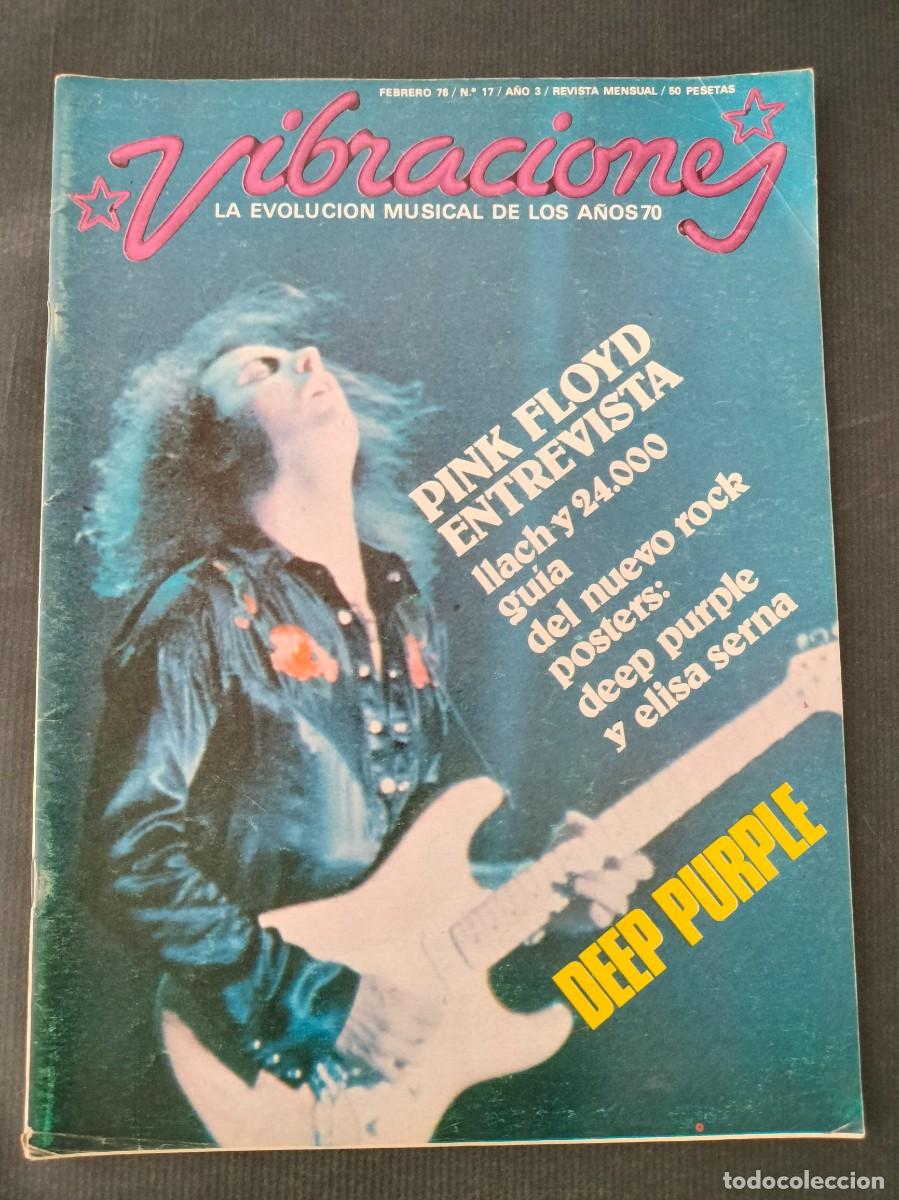 Revistas de m&uacute;sica: REVISTA VIBRACIONES N&ordm; 17 FEBRERO 1976 ENTREVISTA PINK FLOYD DEEP PURPLE SIN POSTER