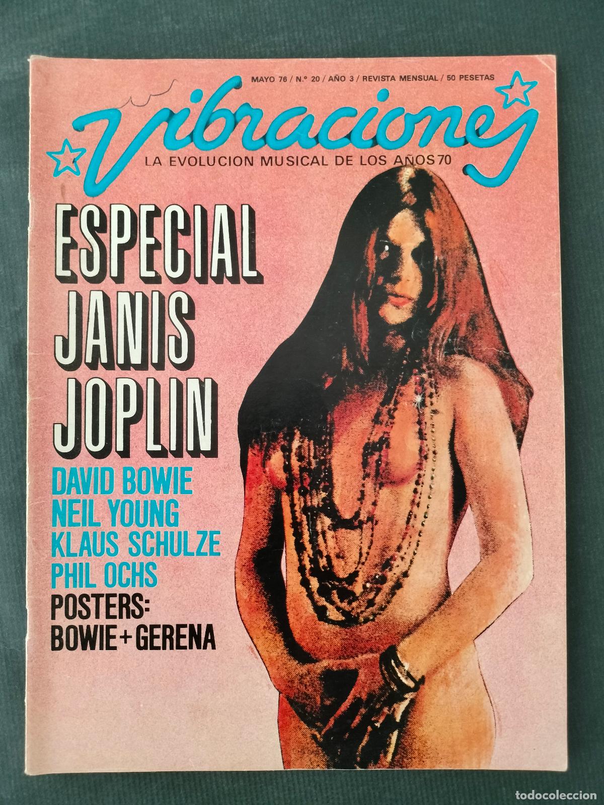 Revistas de m&uacute;sica: REVISTA VIBRACIONES N&ordm; 20 MAYO 1976 JANIS JOPLIN SIN POSTER