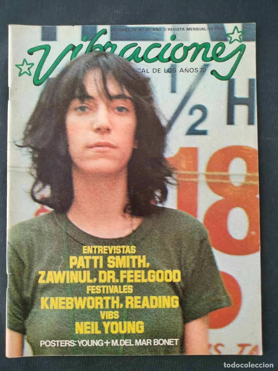 Revistas de m&uacute;sica: REVISTA VIBRACIONES N&ordm; 25 OCTUBRE 1976 PATTI SMITH SIN POSTER