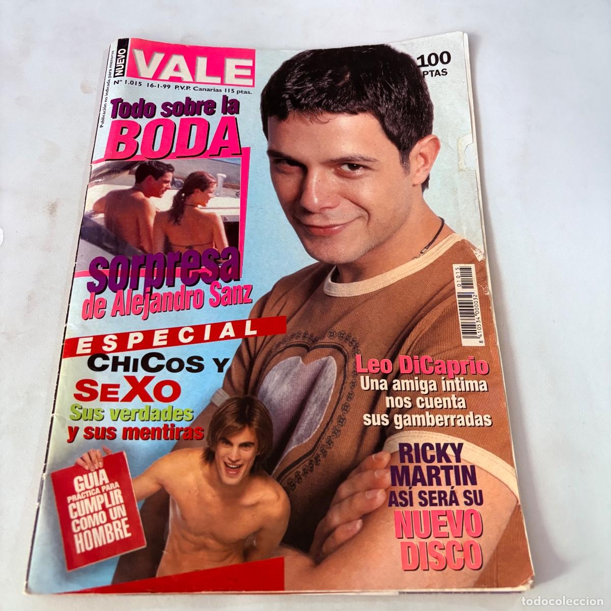 Revistas de m&uacute;sica: Revista nuevo vale n&ordm; 1015 de 1999 Alejandro Sanz, Leo DiCaprio Ricky Martin