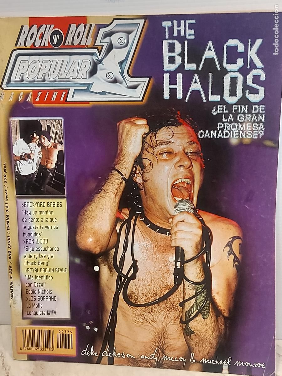 Revistas de m&uacute;sica: POPULAR 1 | N.&ordm; 339 | THE BLACK HALOS | RON WOOD | BACKYARD BABIES | MACHINE HEAD