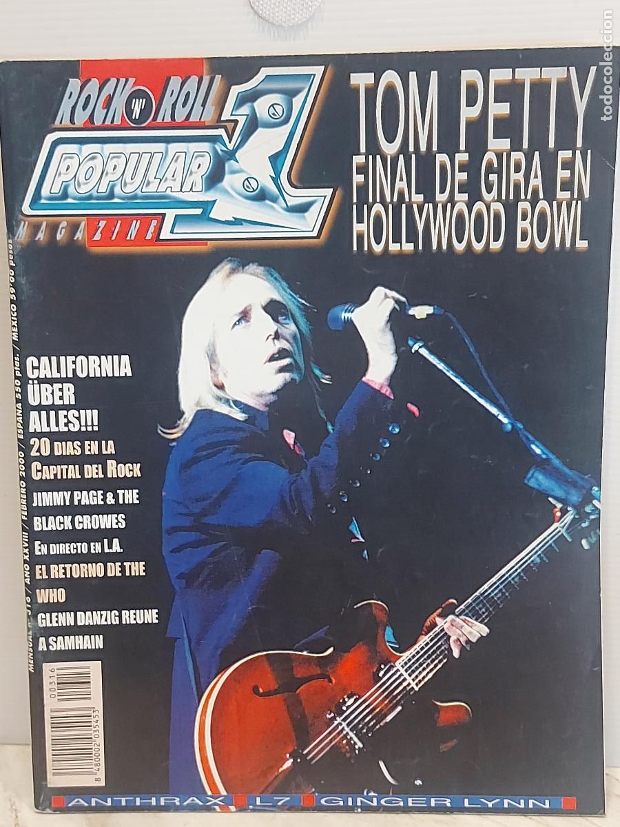 Revistas de m&uacute;sica: POPULAR 1 | N.&ordm; 316 | TOM PETTY | JIMMY PAGE & THE BLACK CROWES | THE WHO | GLENN DANZIG
