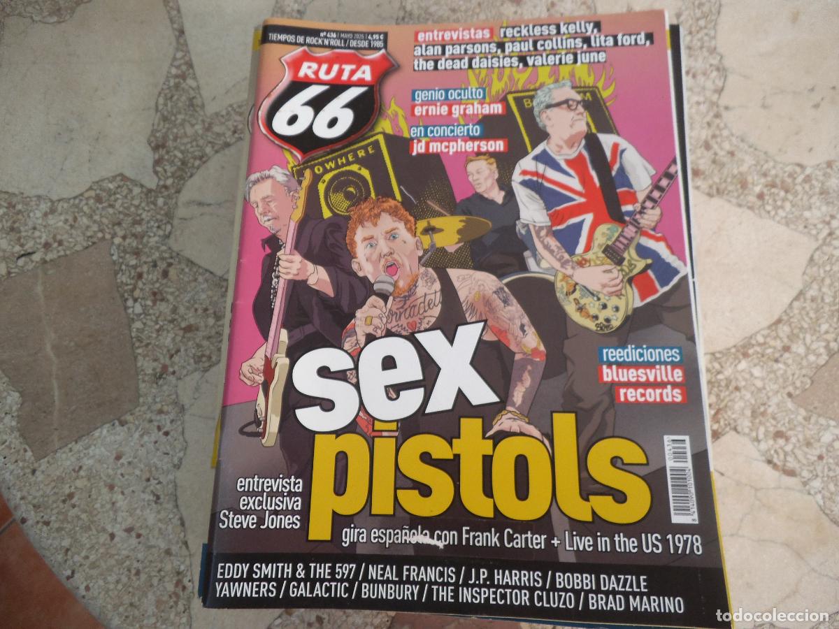 Revistas de m&uacute;sica: ruta 66 n&ordm; 436, sex pistols, genio oculto, ernie graham, jd mcpherson, the dead daisies, valerie jun