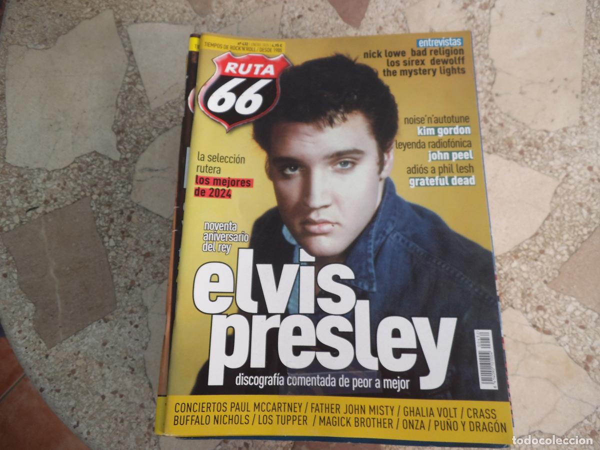 Revistas de m&uacute;sica: ruta 66 n&ordm; 432, elvis presley, grateful dead, kim gordon, john peel, los sirex dewolff, nick lowe