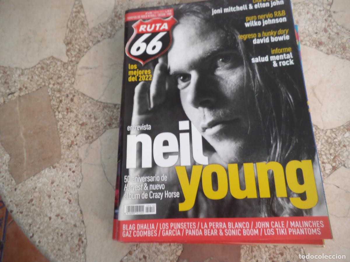 Revistas de m&uacute;sica: ruta 66 n&ordm; 410, neil young, joni mitchell & elton john, david bowie, salud mental & rock, blag dhali