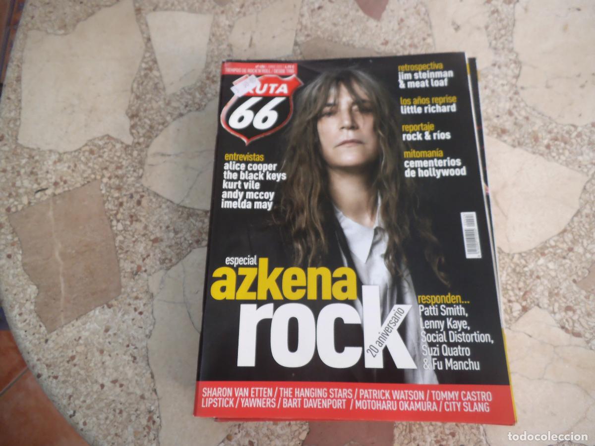 Revistas de m&uacute;sica: ruta 66 n&ordm; 404, azkena rock , patti smith, lenny ikaye, suzi quatro & fu manchu, alice cooper