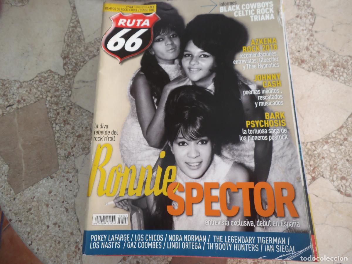Revistas de m&uacute;sica: ruta 66 n&ordm; 360, ronnie spector, bark psychosis,johnny cash, celtic rock, triana, black cowboys