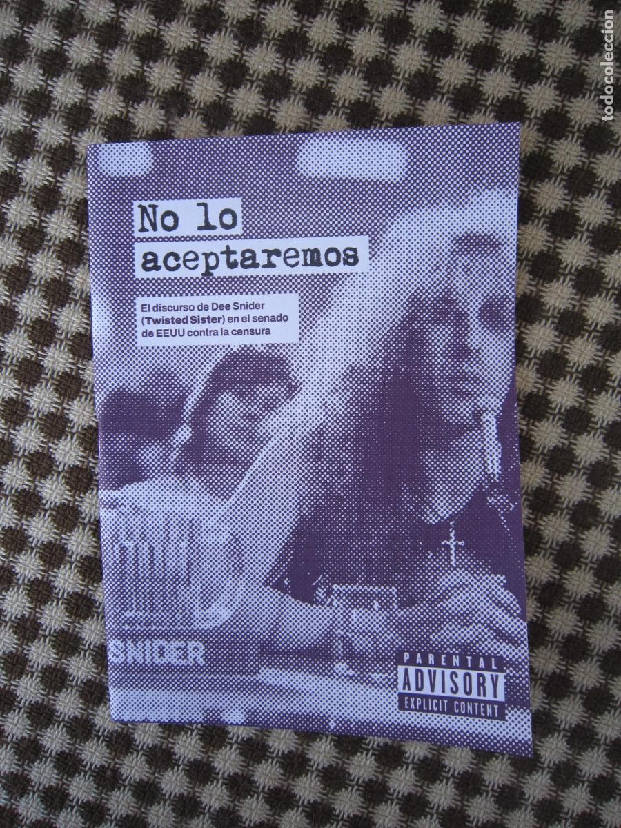 Revistas de m&uacute;sica: FANZINE - HEAVY METAL - NO LO ACEPTAREMOS (EL DISCURSO DE DEE SNIDER...) - IMPORTACI&Oacute;N VENEZUELA