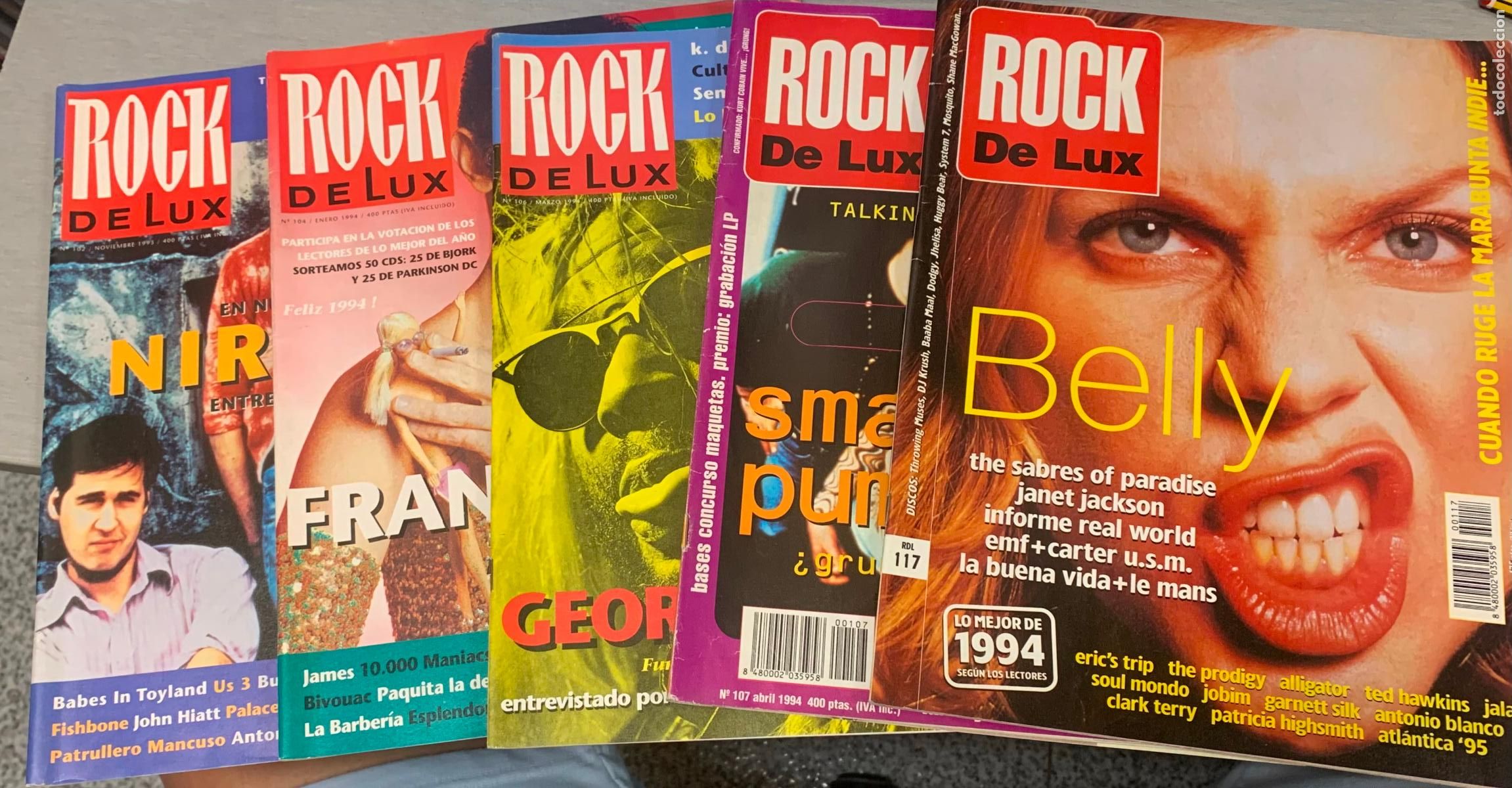 Revistas de m&uacute;sica: REVISTA ROCK DE LUX / LOTE CON 5 N&Uacute;MEROS: 102, 104, 106, 107, 117 / 1993-1994