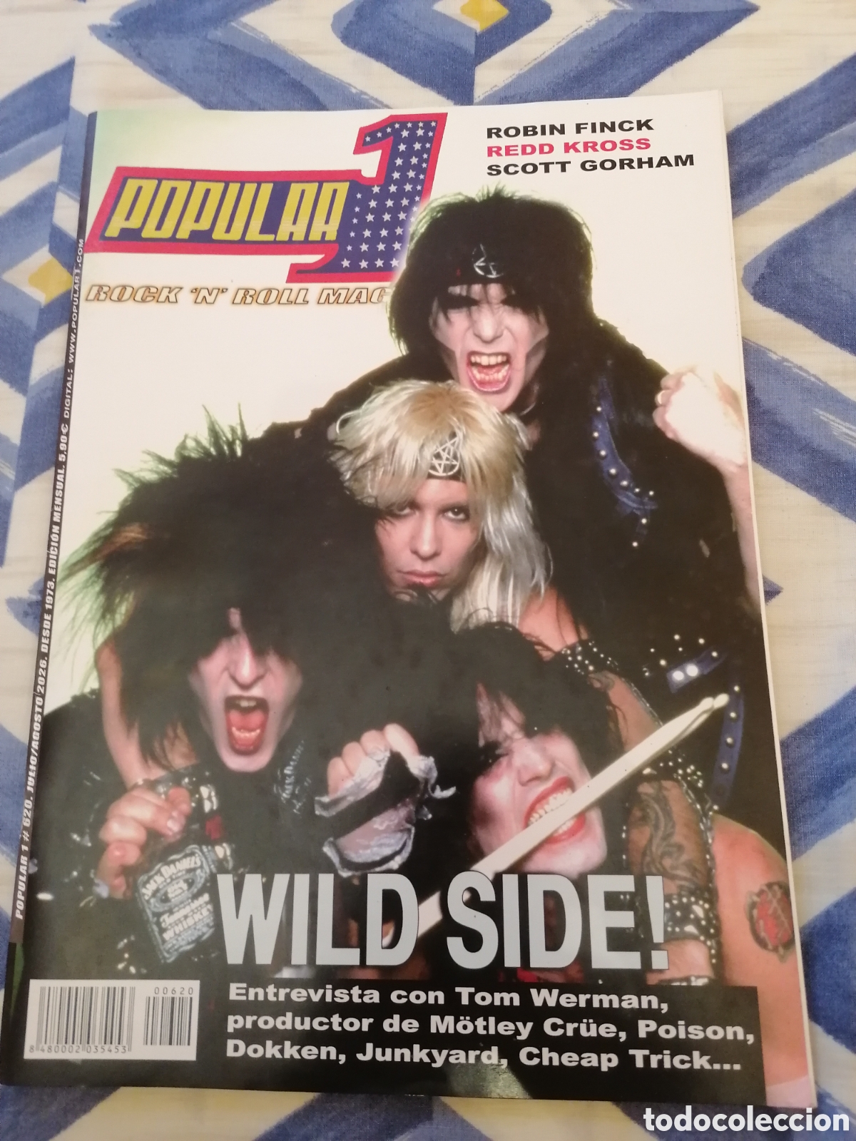 Revistas de m&uacute;sica: Popular 1 N&ordm; 620.Julio/Agosto 2026. Robin Fink,Red Kross,Scott Gorham,Tom Werman( M&ouml;tley Cr&uuml;e...)