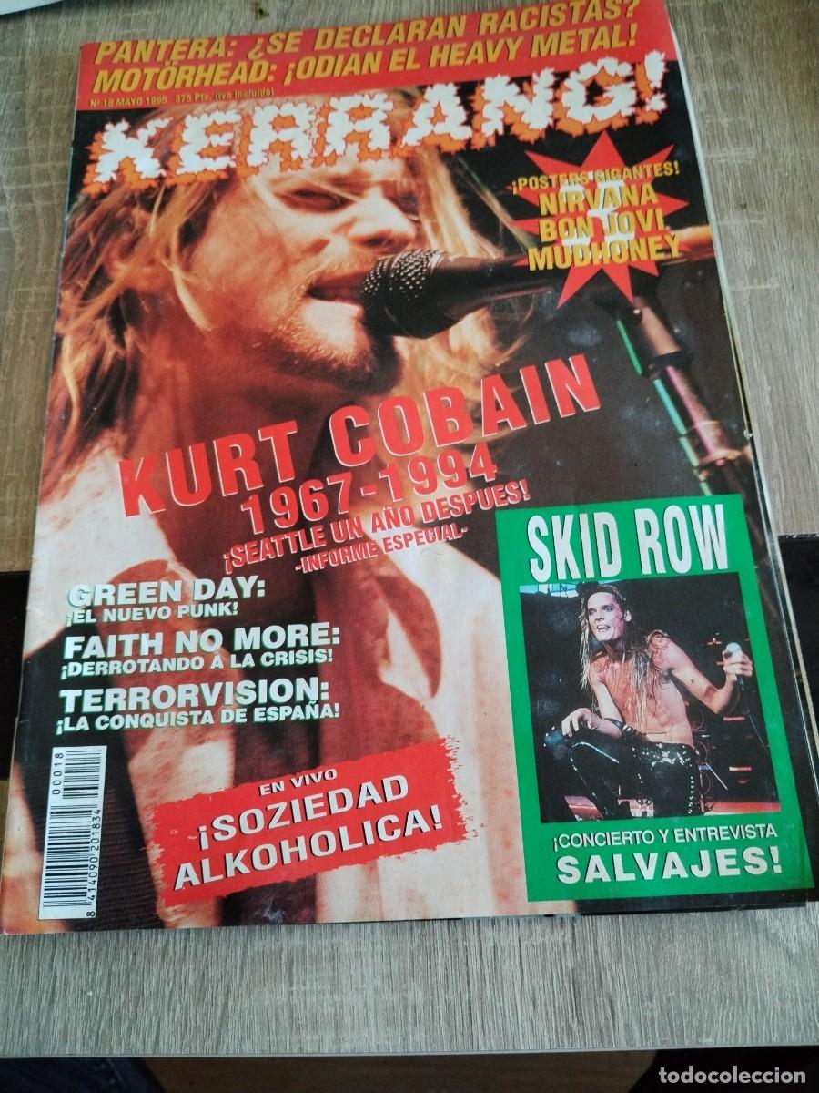 Revistas de m&uacute;sica: Kerrang! - n18- 1995- Kurt cobain, Nirvana, sociedad alcoh&oacute;lica