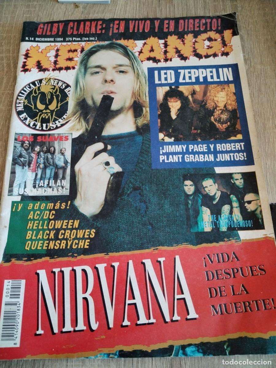 Revistas de m&uacute;sica: Revista n&uacute;mero catorce del a&ntilde;o 1994 - kerrang, led Zeppelin Nirvana ac/dc Halloween