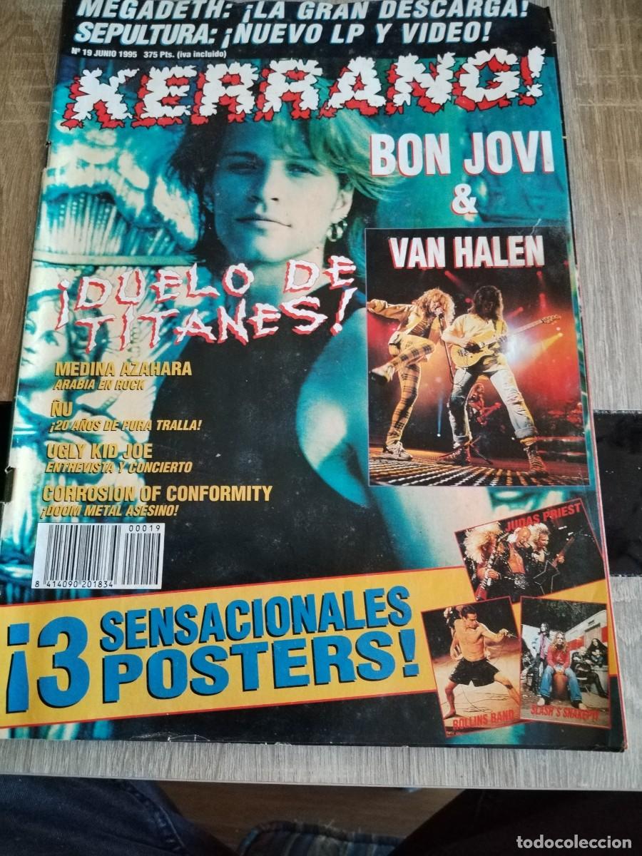 Revistas de m&uacute;sica: Kerrang 19- van Halen bon Jovi, barricada
