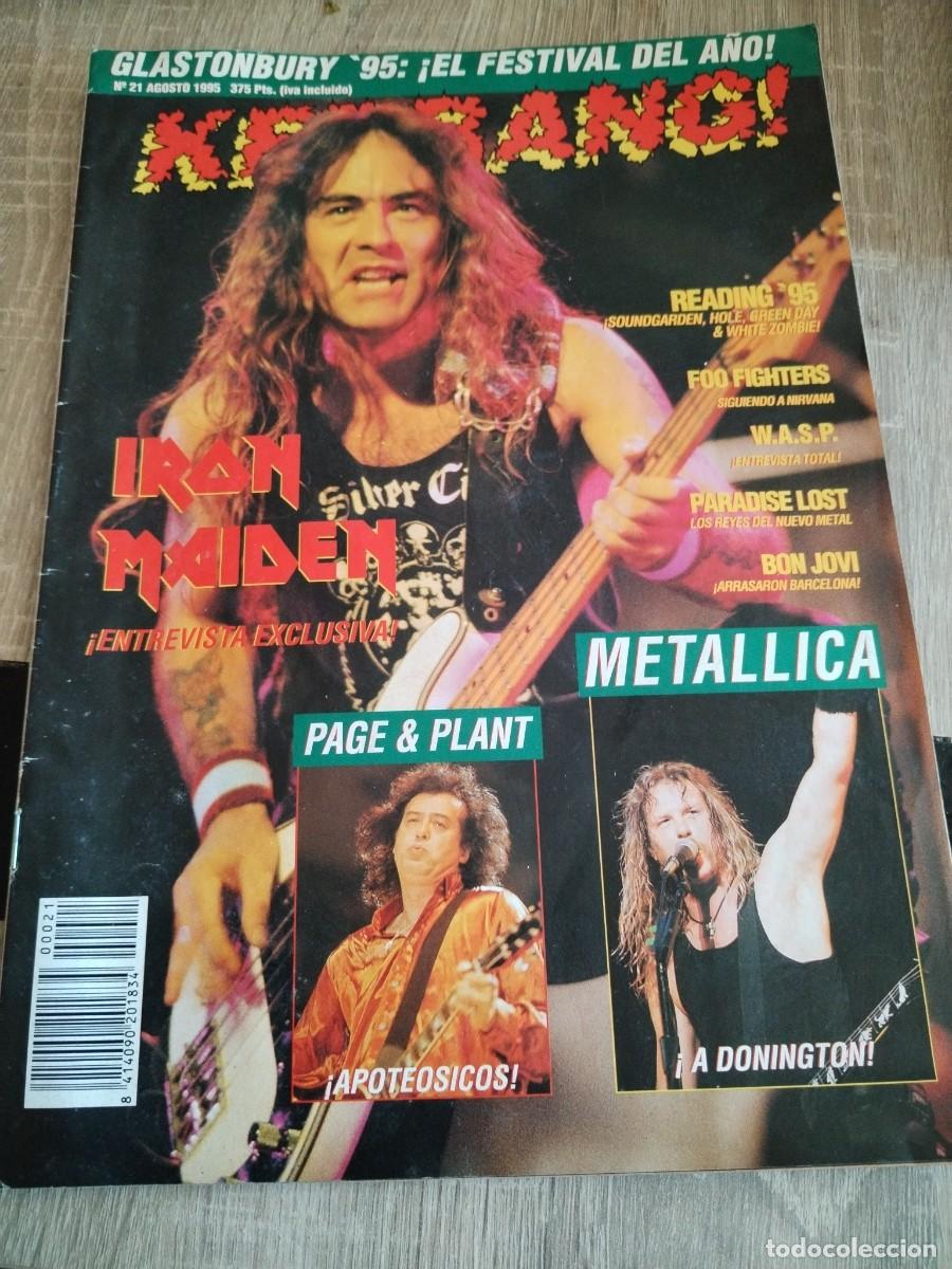 Revistas de m&uacute;sica: Kerrang- n&uacute;mero 21-1995 -iron maiden , Metallica , p&oacute;ster gigante