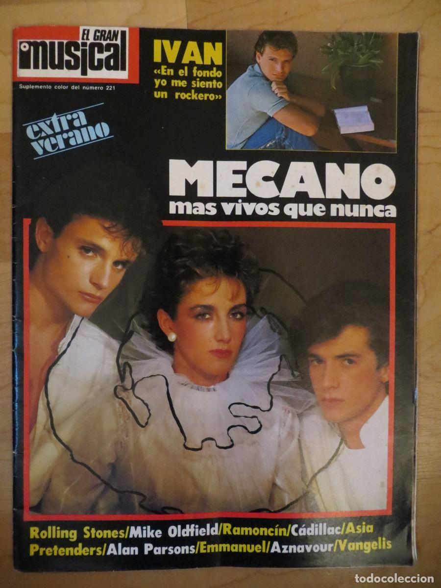 Revistas de m&uacute;sica: EL GRAN MUSICAL: NUM.221- MECANO-MIKE OLDFIELD-ALASKA Y PEGAMOIDES-RAMONCIN-PANZER-VANGELIS