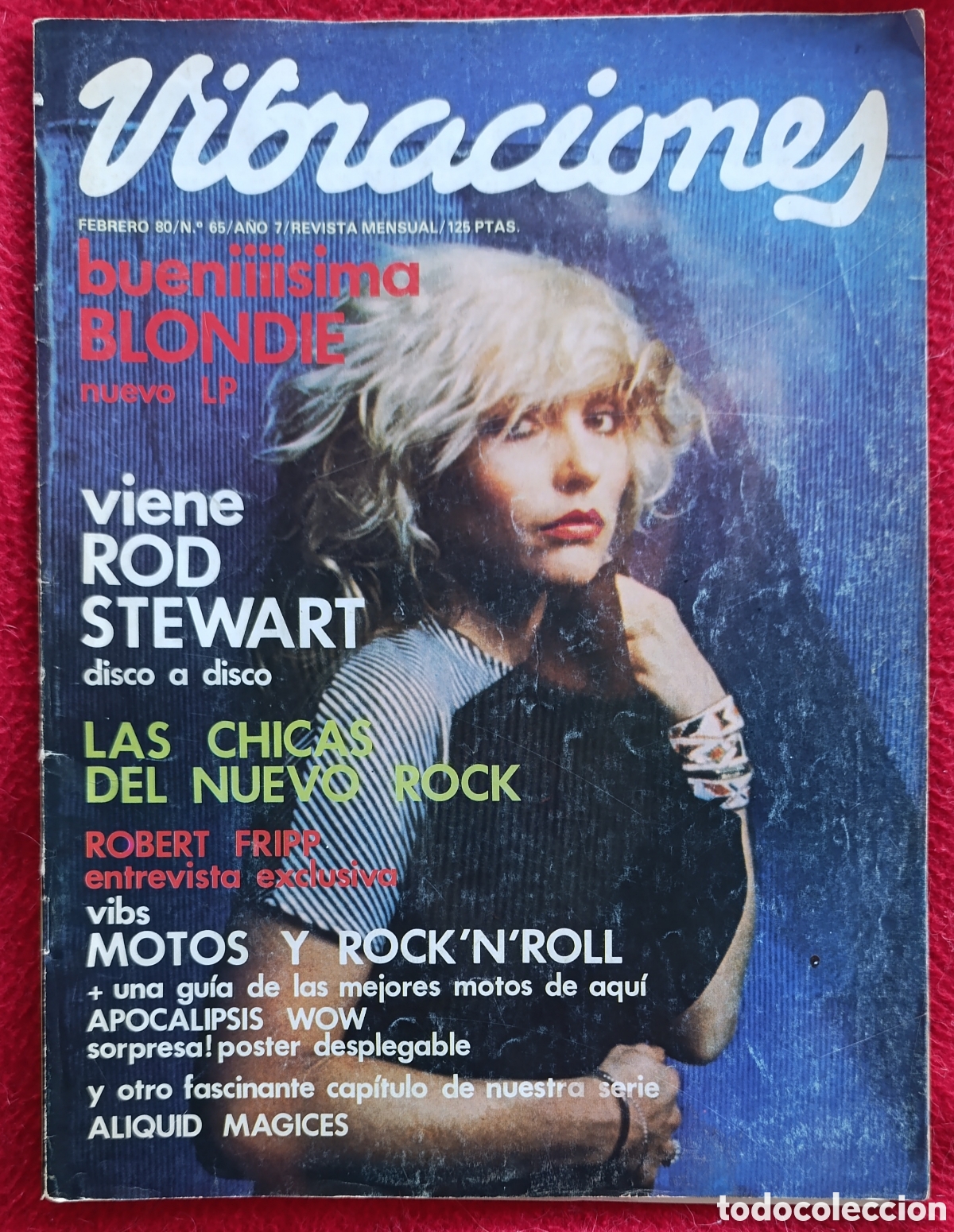Revistas de m&uacute;sica: REVISTA VIBRACIONES N&ordm; 65 FEBRERO DEL 80BLONDIE ROD STEWART AVIADOR DRO