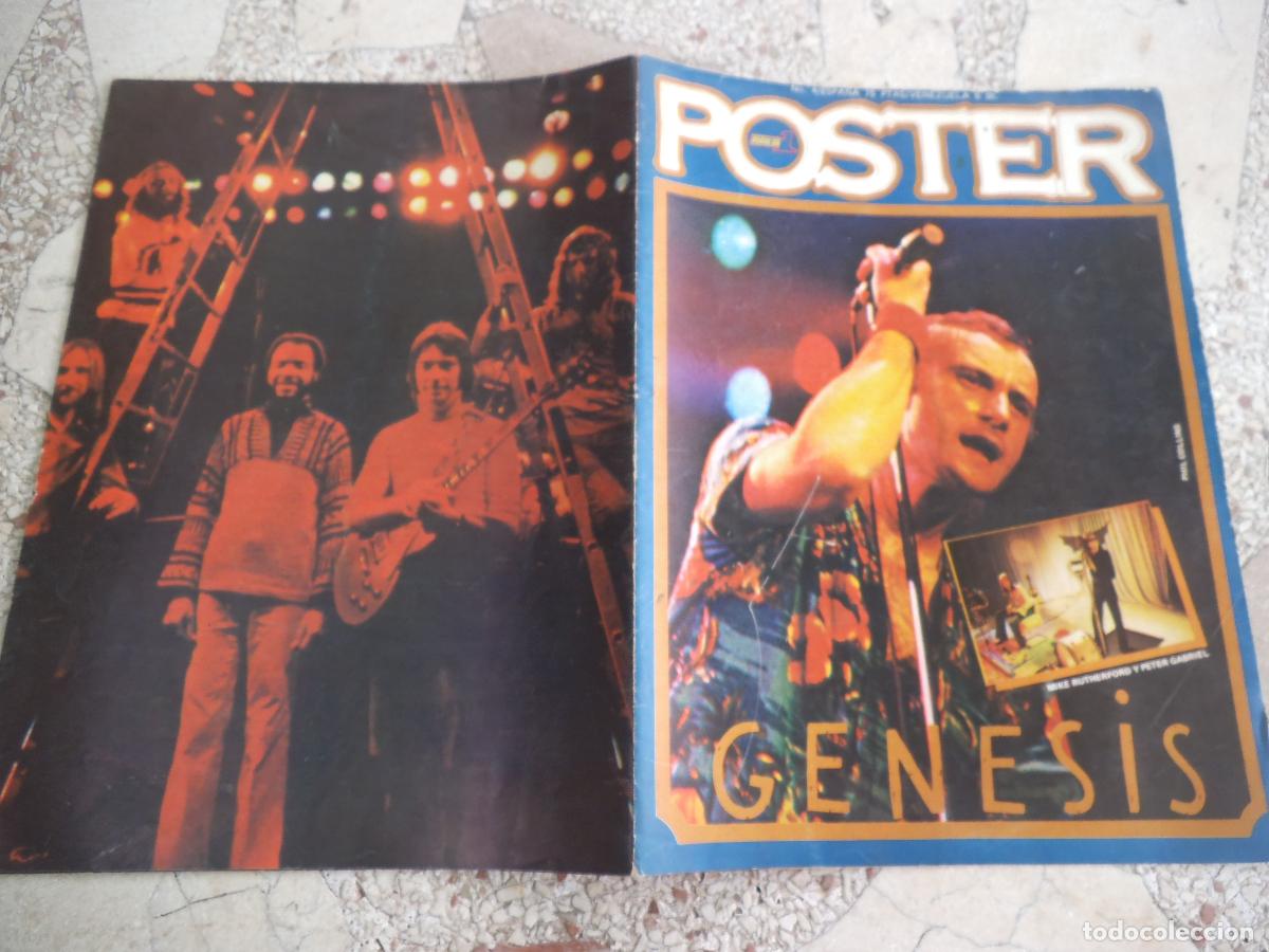 Revistas de m&uacute;sica: popular 1 ,poster n&ordm; 4, genesis, no clavado,