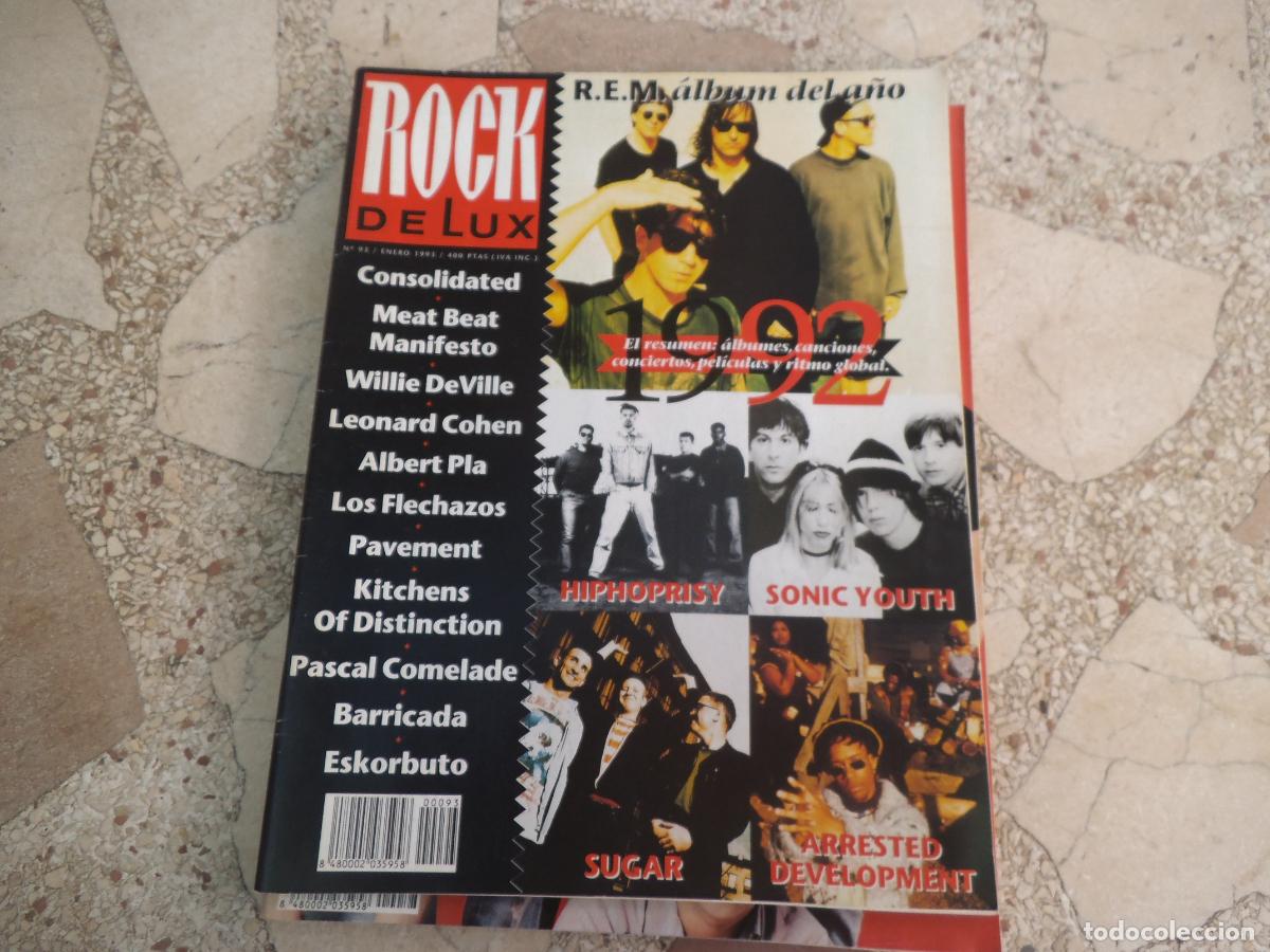 Revistas de m&uacute;sica: rock de lux n&ordm; 93, resumen 1992, r.e.m,meat beat, albert pla, los frechazos, leonard cohen, eskorbut