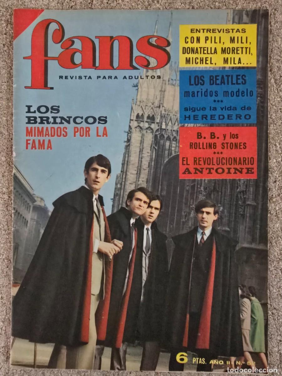Revistas de m&uacute;sica: Revista Fans 52 con Poster.Bruguera
