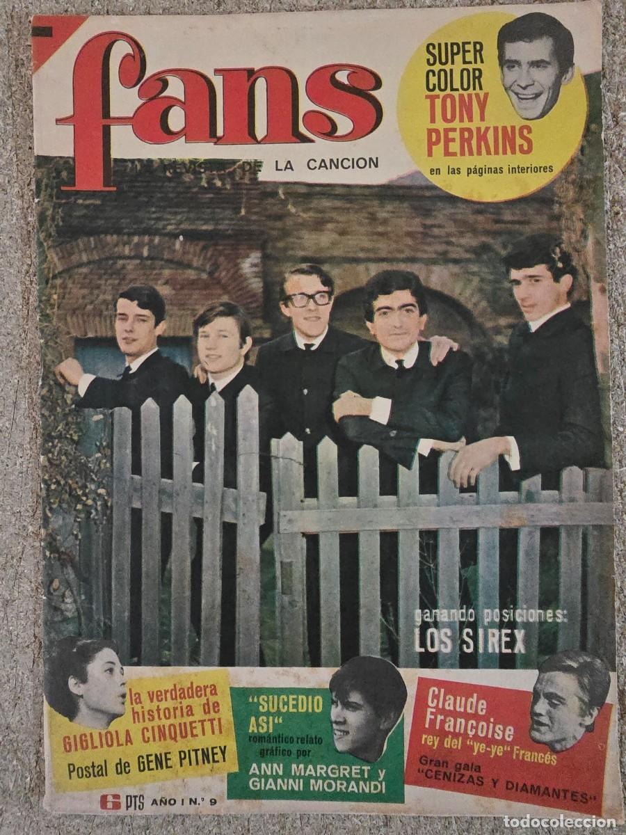Revistas de m&uacute;sica: Revista Fans 9 con Poster.Bruguera