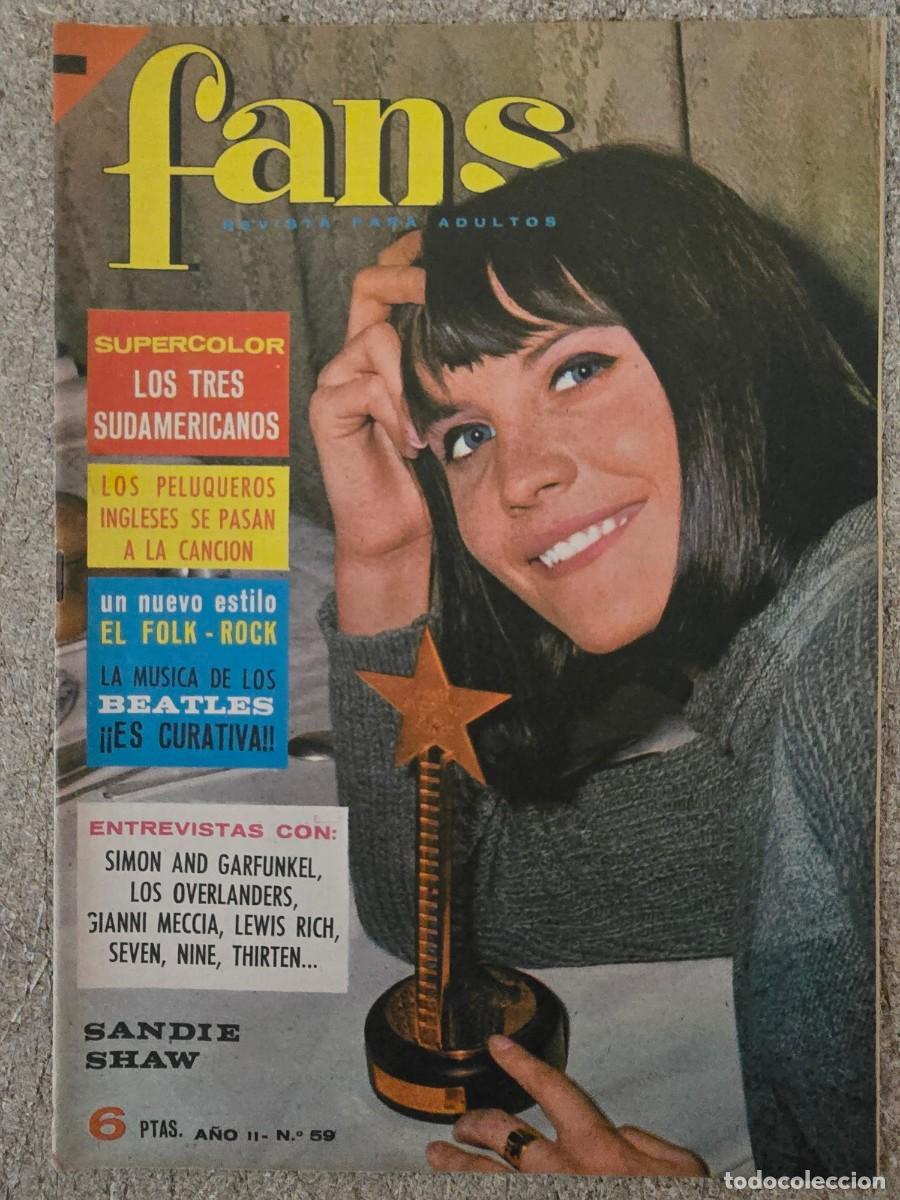 Revistas de m&uacute;sica: Revista Fans 59 con Poster.Bruguera