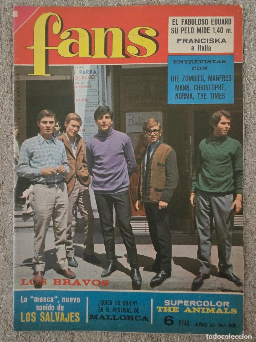 Revistas de m&uacute;sica: Revista Fans 55 con Poster.Bruguera