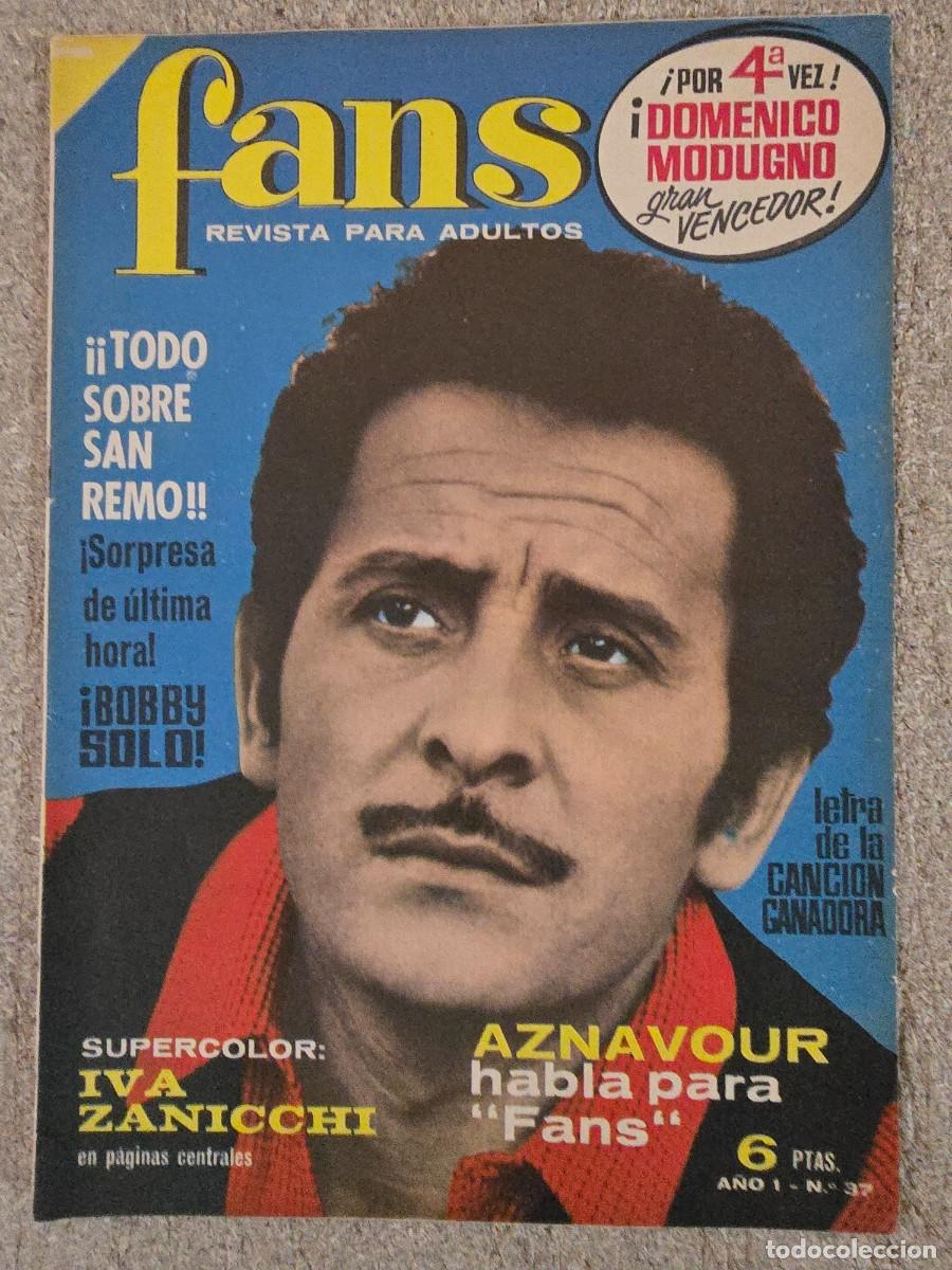 Revistas de m&uacute;sica: Revista Fans 37 sin Poster.Bruguera