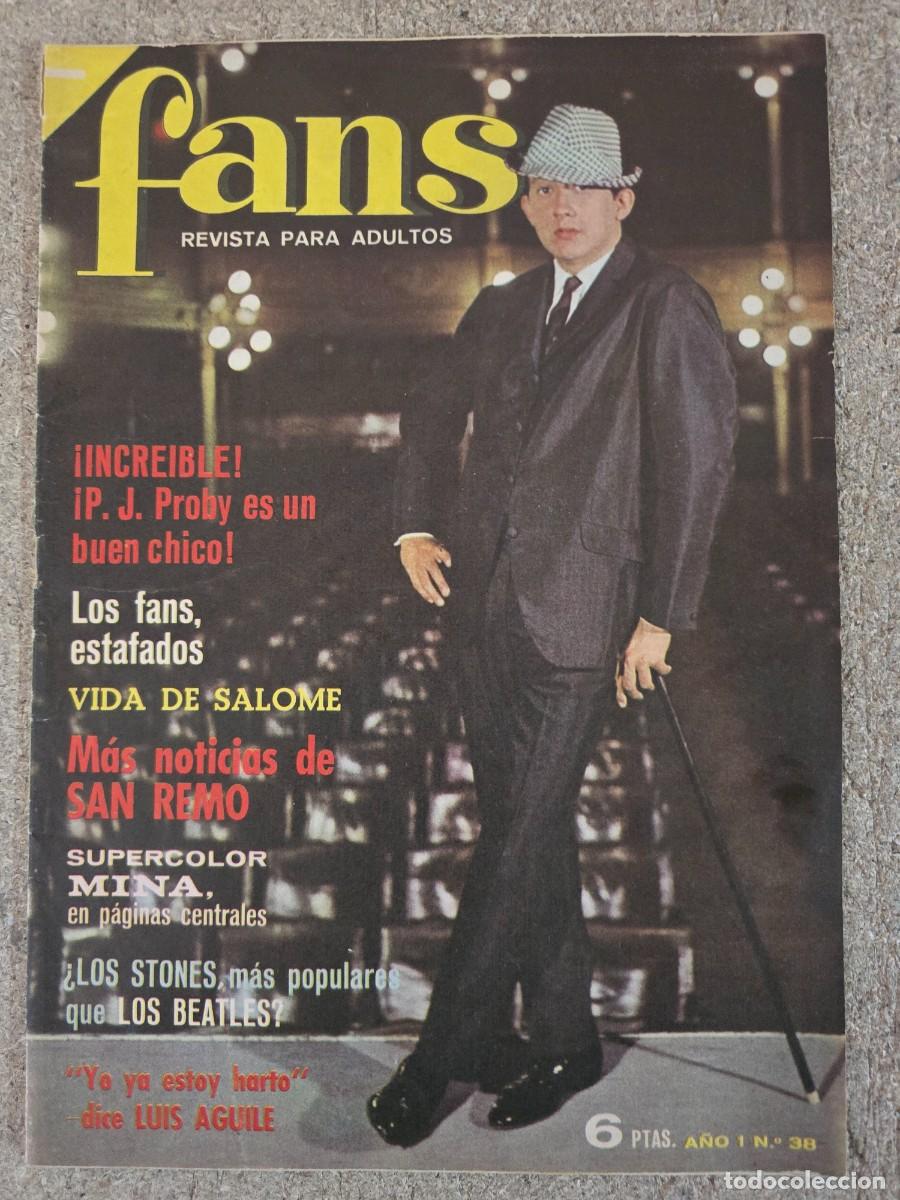 Revistas de m&uacute;sica: Revista Fans 38 sin Poster.Bruguera